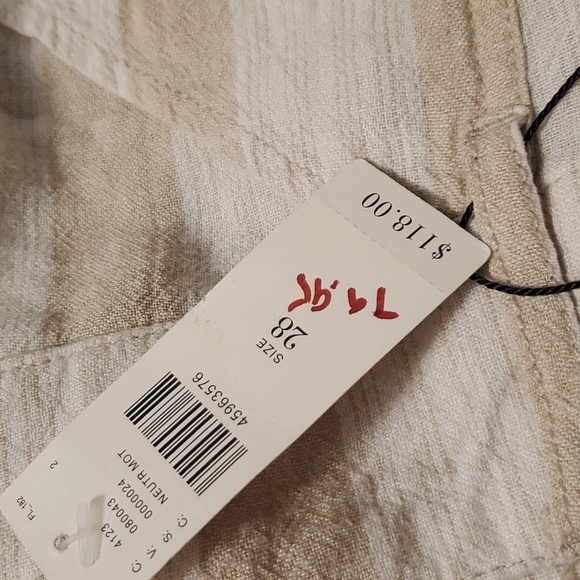 NWT Anthropologie x Sanctuary Striped Linen Terrain Cropped Utility Pants, Sz 28 - Picture 9 of 9